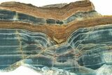 Polished Blue Calcite Slab - Argentina #264388-1